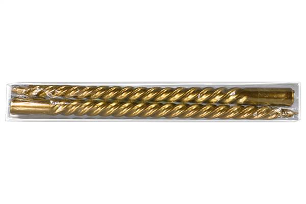 PARTENOPE SET 2 CANDELE TORCI 30CM ORO 