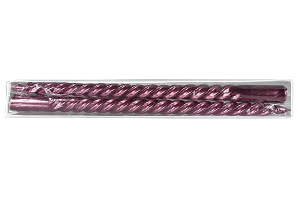 PARTENOPE SET 2 CANDELE TORCI 30CM ROSA 
