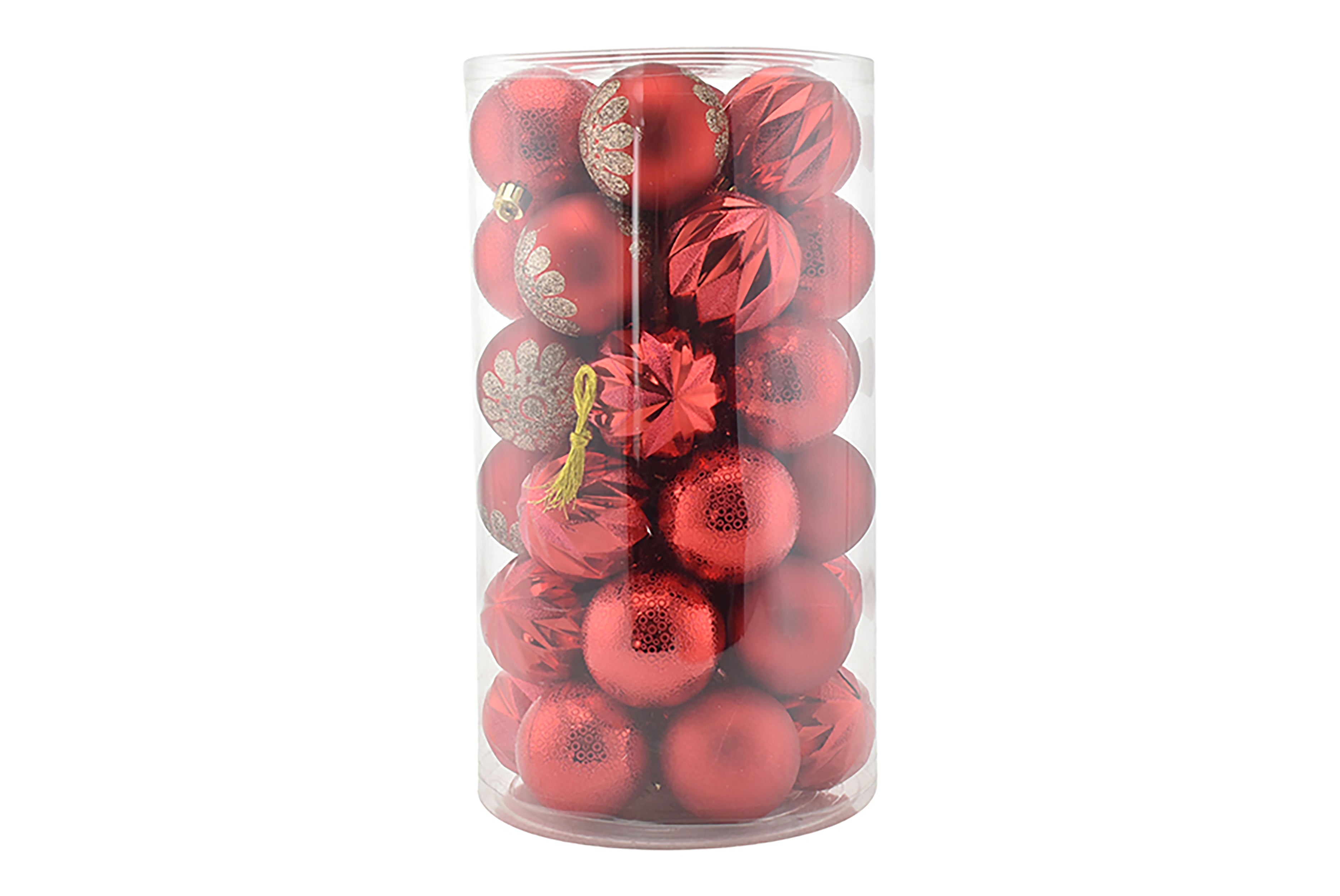 PARTENOPE SET 41PZ SFERE 6CM ROSSO - Infinity Home Store