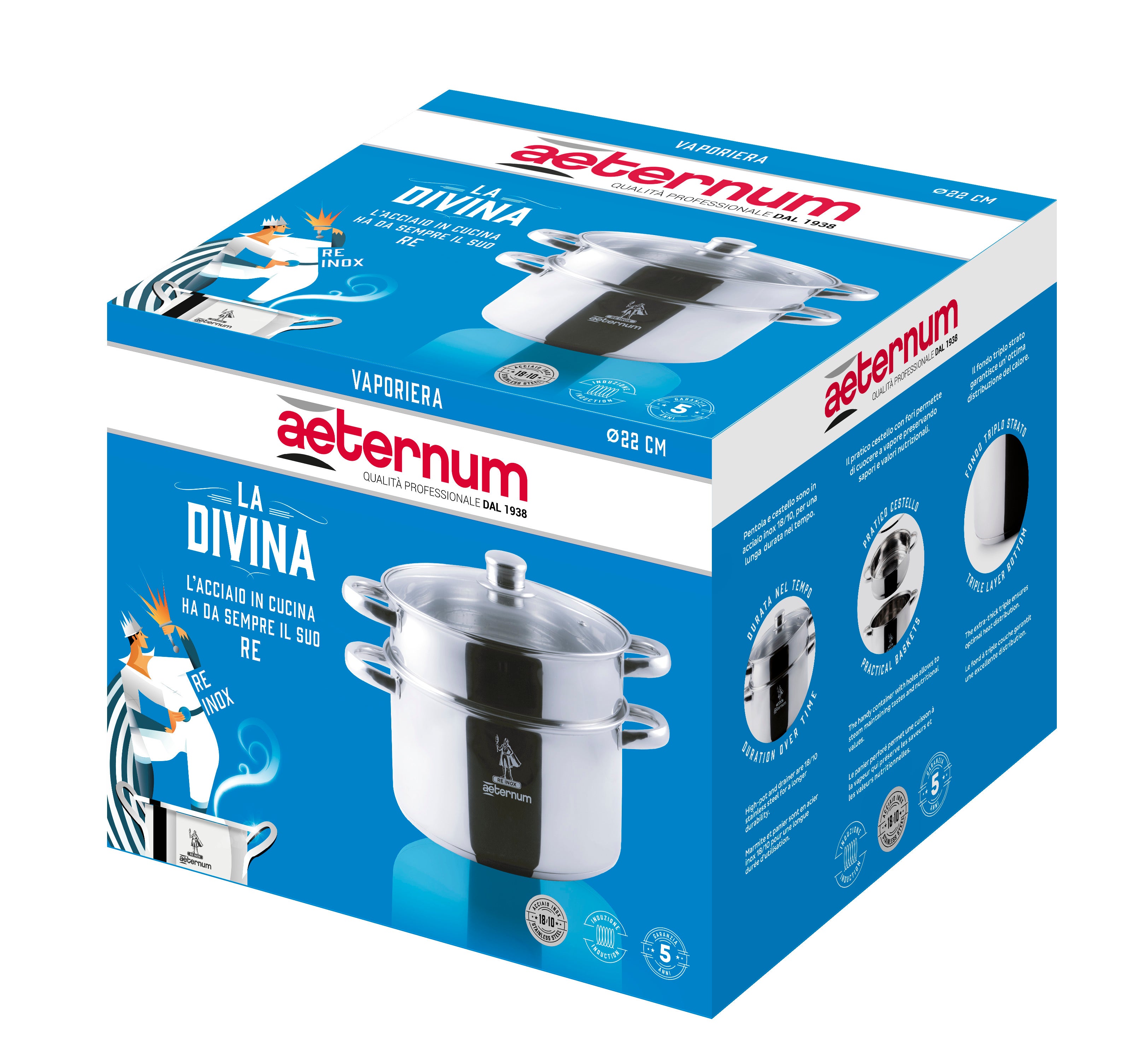 AETERNUM VAPORIERA 22CM DIVINA