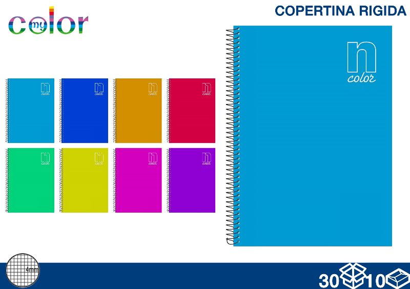 QUADERNO SPIRALATO COP. RIDIGA 4MM
