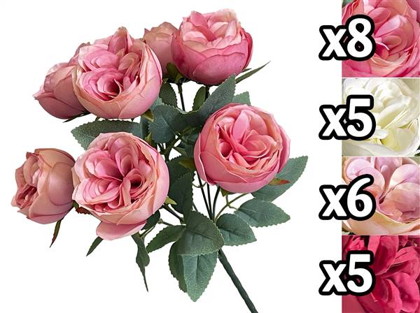 VEA MAZZO ROSE 32CM 4COL ASS TIG59976 
