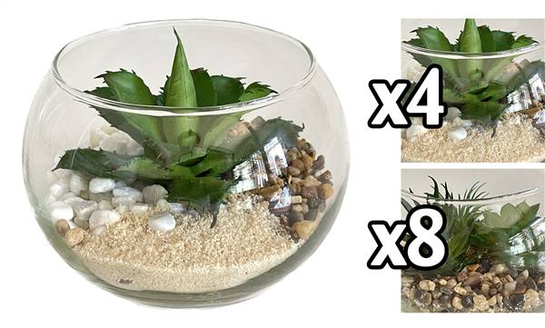 VEA COMP. VASO VETRO 14X10,7CM GHA60052 