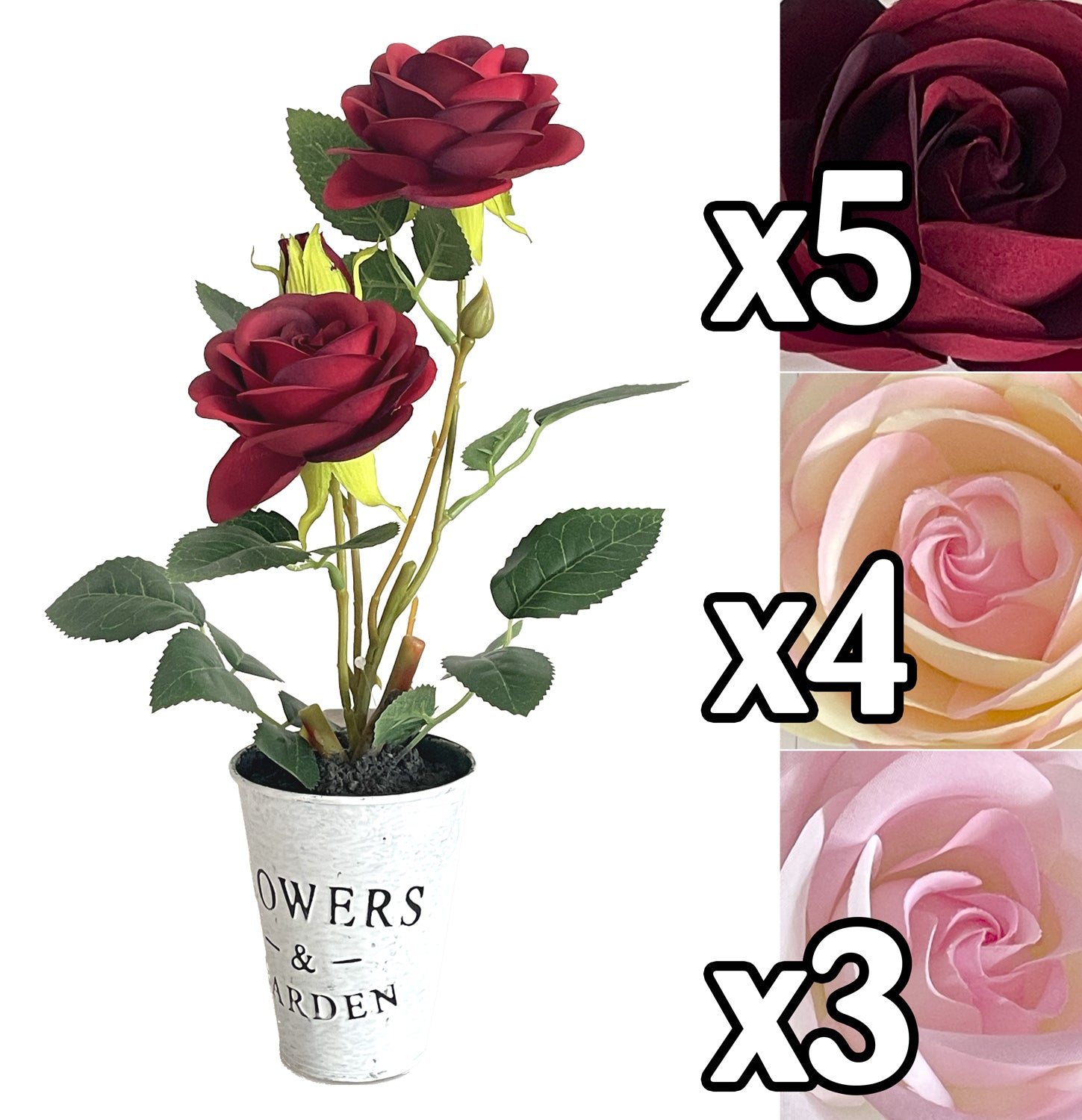 VEA VASO ROSA CM.35 3ASS. MEI60164