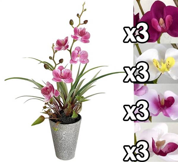 VEA PIANTINA ORCHIDEA 37CM 4ASS MEI60168 
