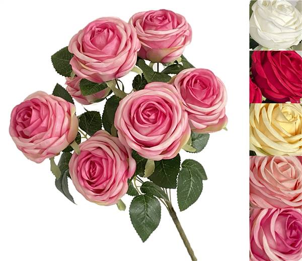 VEA MAZZO ROSE 7 FIORI 50CM LUS60527 