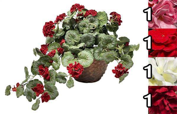 VEA VASO GERANI 55X55X40CM 4ASS SIL61557 DA APPENDERE