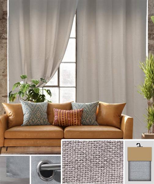 VEA TENDA CATERINE TAUPE 135X280 62060 1 PANNELLO