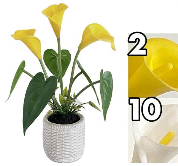 VEA VASETTO CALLA 3 FIORI 32CM MEI62073 