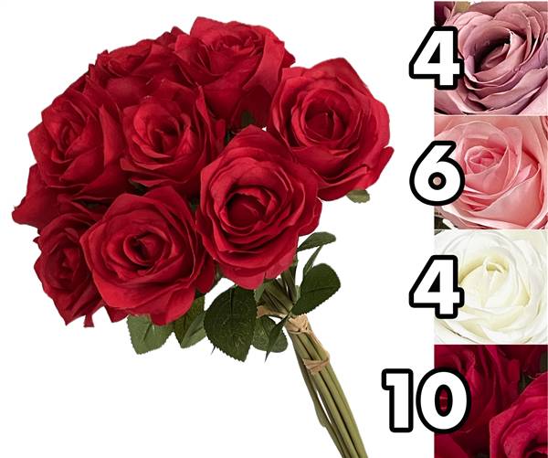 VEA MAZZETTO ROSE 10 FIORI 41CM AME62098 