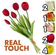 VEA BUSH TULIPANI 5FIORI 40CM AME62404 5 ASSORTITI REAL TOUCH