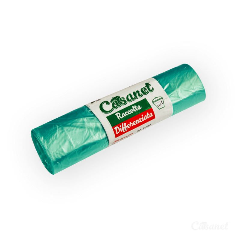 CASANET SACCO 72X110 ROTOLO 10PZ VERDE