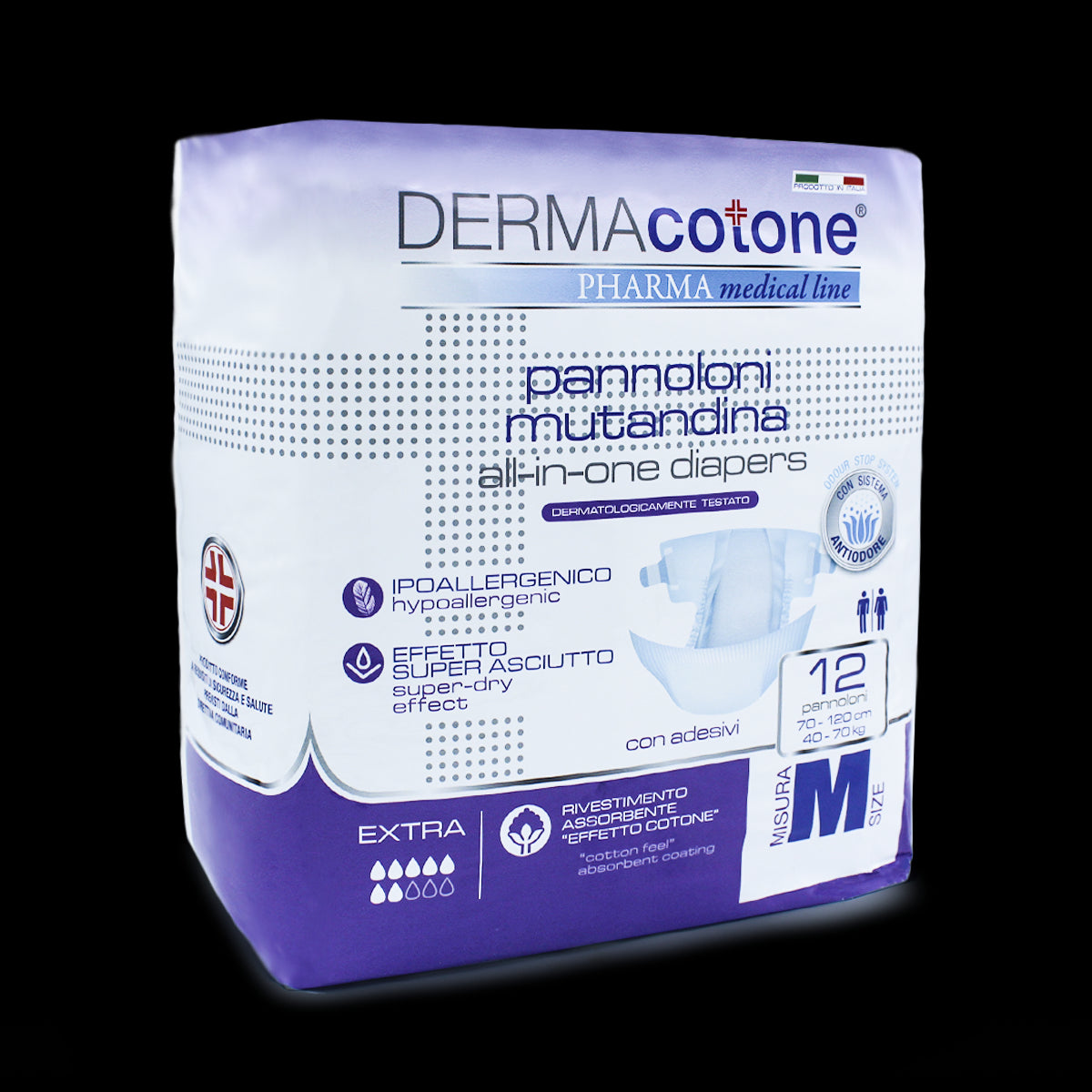 DERMACOTONE PANNOLONE MUTAND TG.M 12PZ