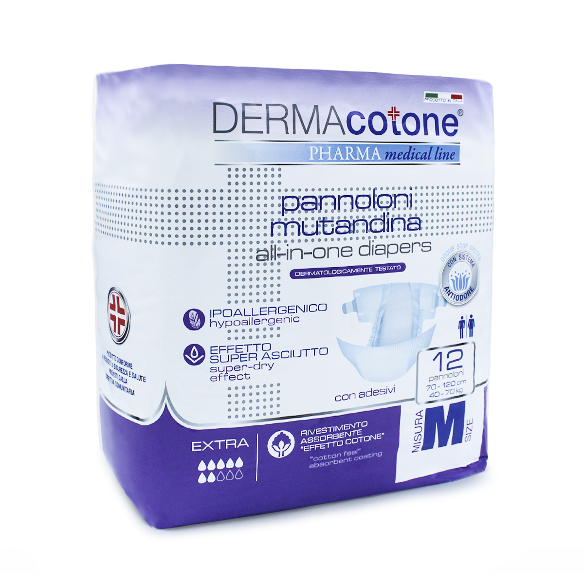 DERMACOTONE PANNOLONE MUTAND TG.M 12PZ