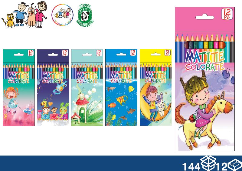 EOL COLORI PASTELLO 12PZ 17CM