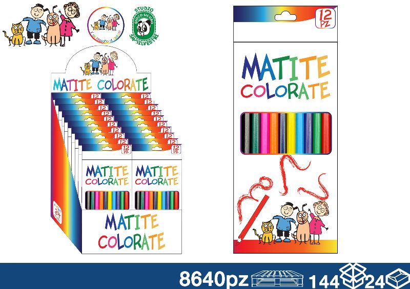 EOL COLORI PASTELLO 12PZ 17CM