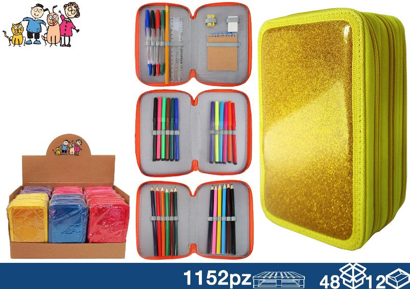 EOL ASTUCCIO 3 ZIP FASHION GLITTER