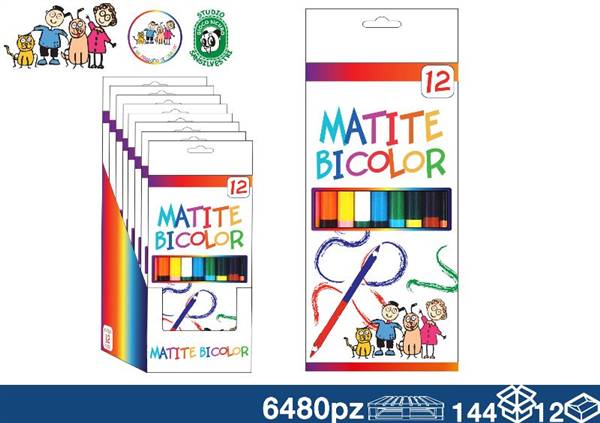 EOL COLORI PASTELLO BICOLORE 12PZ 17CM 