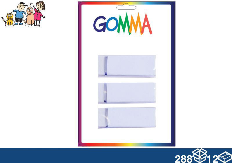 EOL GOMME 3PZ BIANCHE IN BLISTER