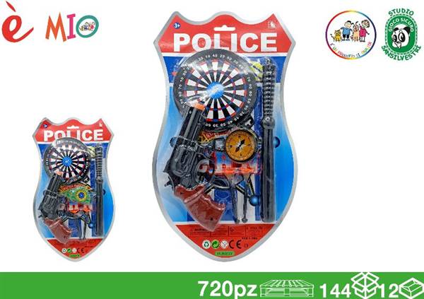 EOL PISTOLA POLIZIA C/ACCESSORI 6PZ 