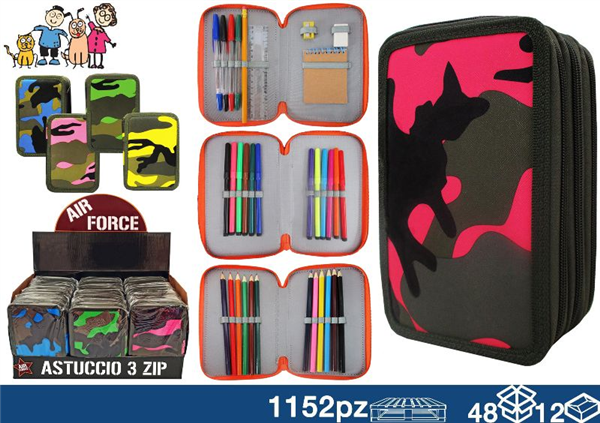 EOL ASTUCCIO 3 ZIP MILITARE COLOR