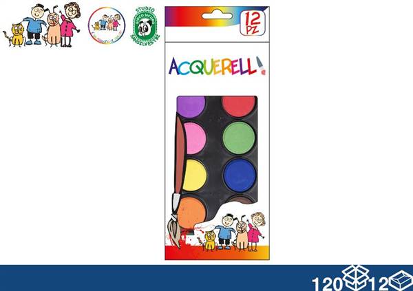 EOL COLORI BOX AD ACQUA MEDI 12COL 