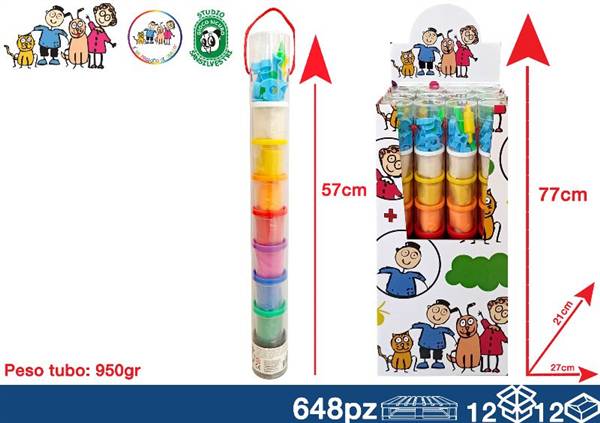 EOL PLASTILINA BARATTOLO 85GR 8PZ NATUR.
