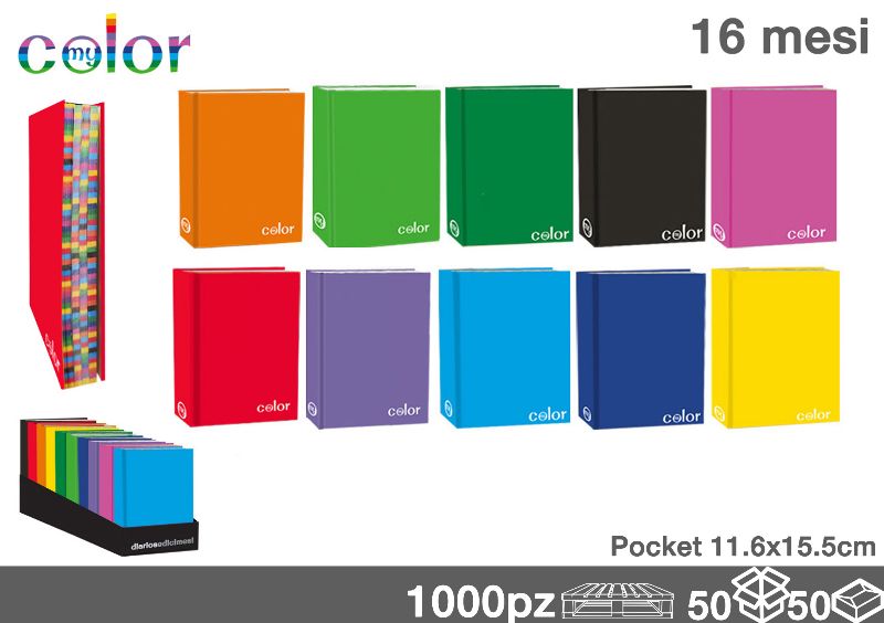 MYCOLOR DIARIO ASS. 11,6X15X5CM 16M