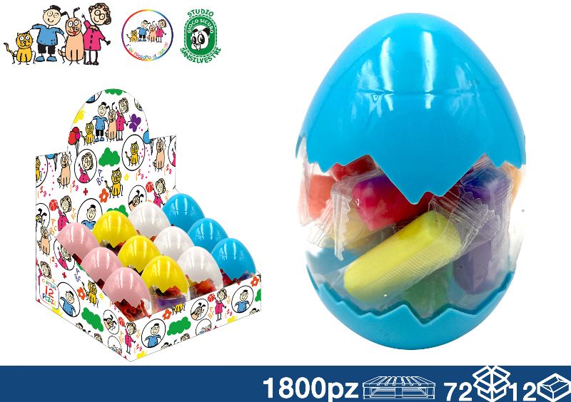 EOL PLASTILINA IN UOVO 8X11CM 12PZ