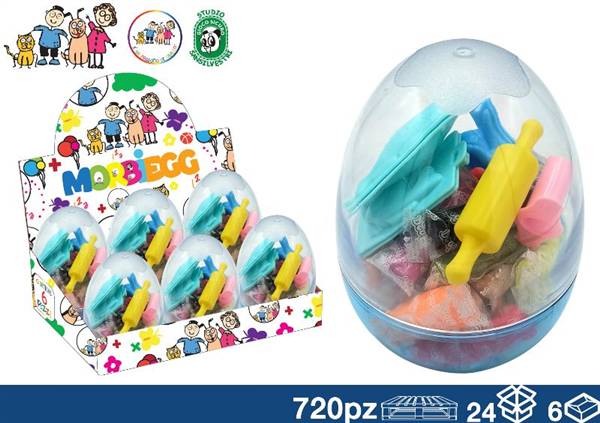 EOL PLASTILINA FORMA UOVO 17CM 24PZ+FORM 