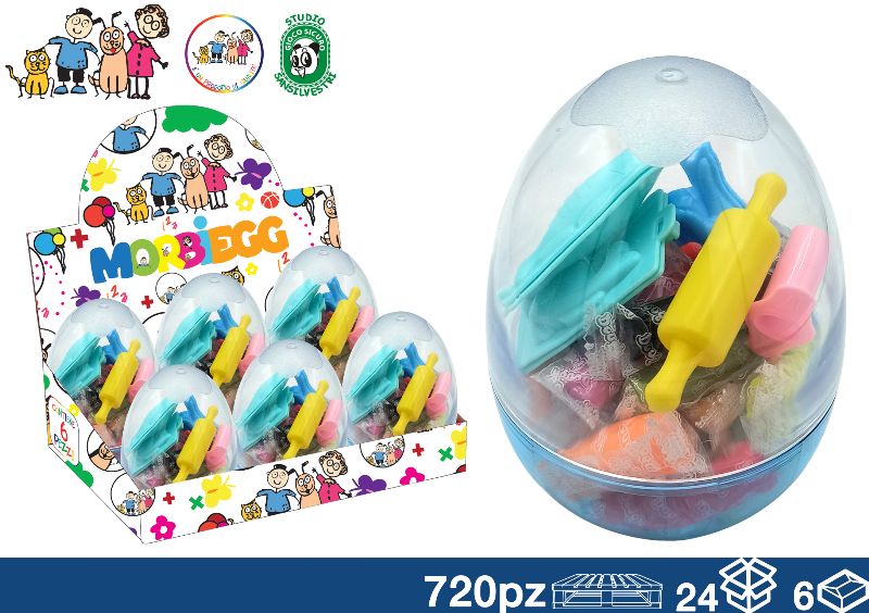 EOL PLASTILINA FORMA UOVO 17CM 24PZ+FORM