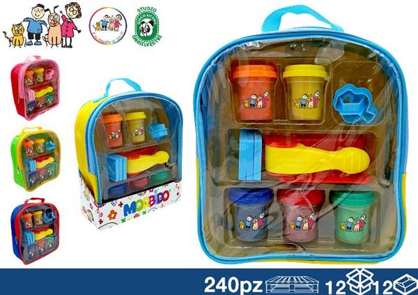 EOL PLASTILINA ZAINO 25X23 ASS. 
