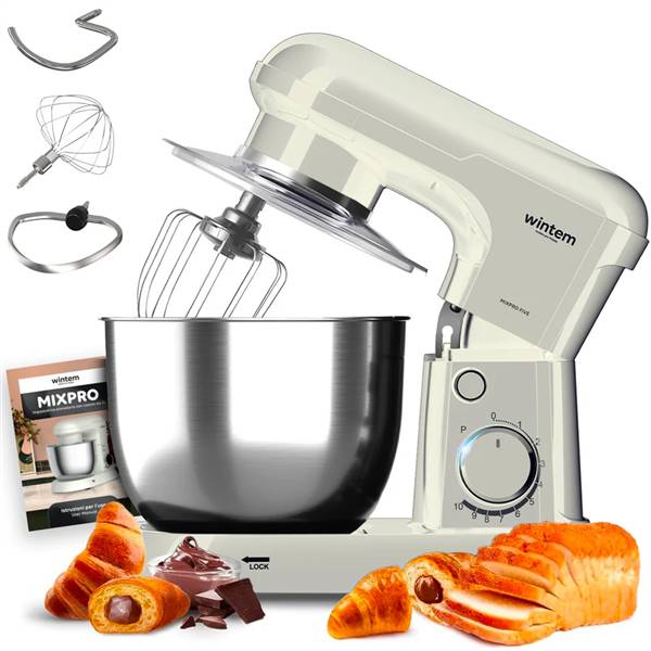 AVILIA IMPASTATRICE PLANETARIA 5LT CREMA 1500W