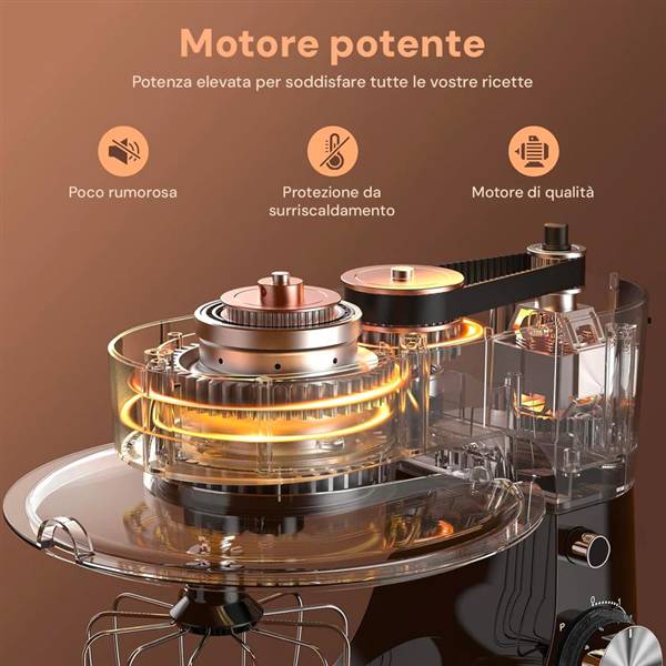 AVILIA IMPASTATRICE PLANETARIA 5LT CREMA 1500W