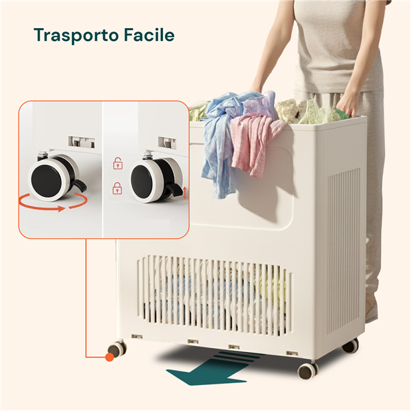 AVILIA CESTO GRANDE PER LAVANDERIA 123LT CON COPERCHIO