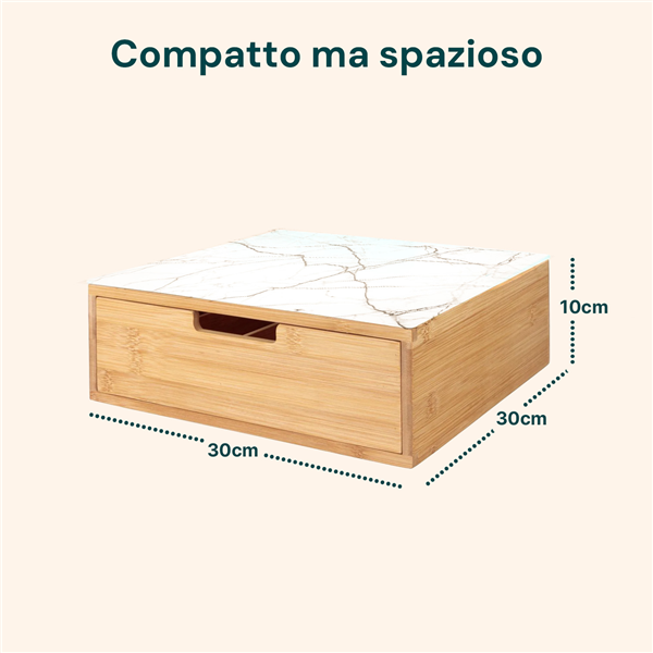 AVILIA PORTACAPSULE IN BAMBU MARMO BIANC 