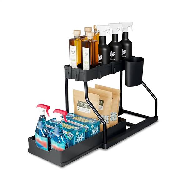 AVILIA ORGANIZER MULTIUSO A 2 LIVELLI CON SECCHIELLO LATERALE E 4 GANCI