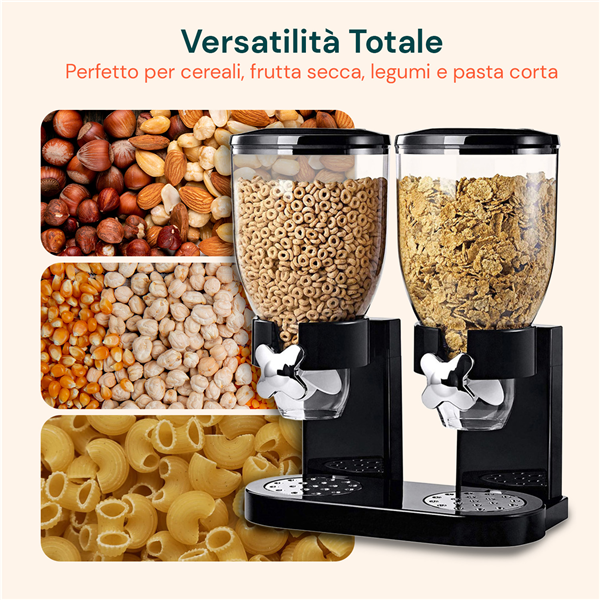 AVILIA DISPENSER DA CUCINA DOPPIO 3,5LT NERO CON GRIGLIA ANTIBRICIOLE