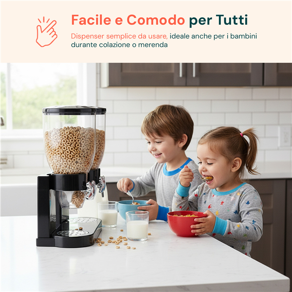 AVILIA DISPENSER DA CUCINA DOPPIO 3,5LT NERO CON GRIGLIA ANTIBRICIOLE