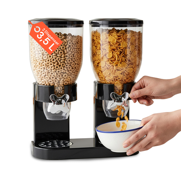 AVILIA DISPENSER DA CUCINA DOPPIO 3,5LT NERO CON GRIGLIA ANTIBRICIOLE
