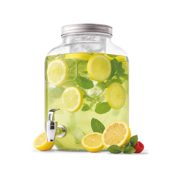 AVILIA DISPENSER 8LT BEVANDE FREDDE IN VETRO CON RUBINETTO E INFUSORE