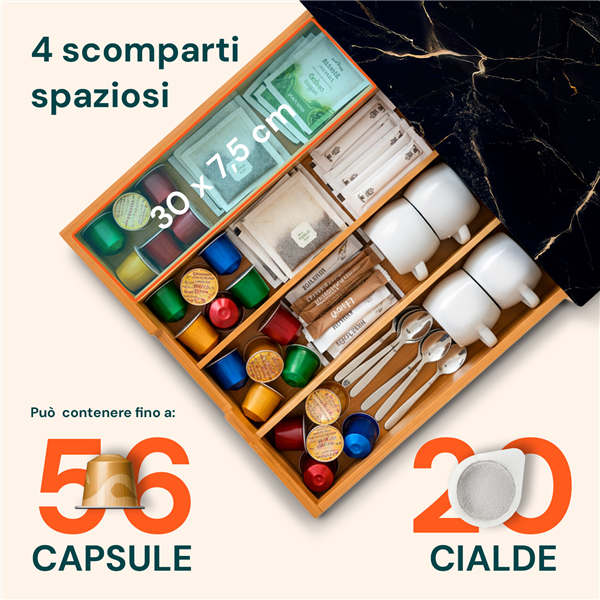AVILIA PORTACAPSULE IN BAMBU MARMO NERO
