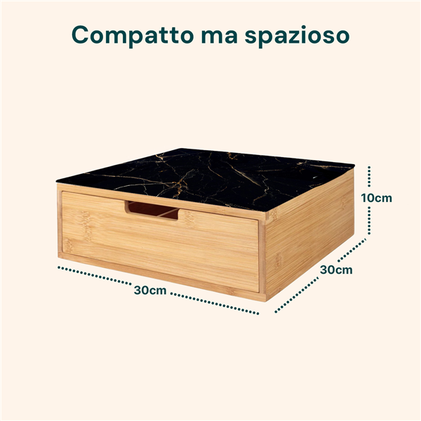 AVILIA PORTACAPSULE IN BAMBU MARMO NERO