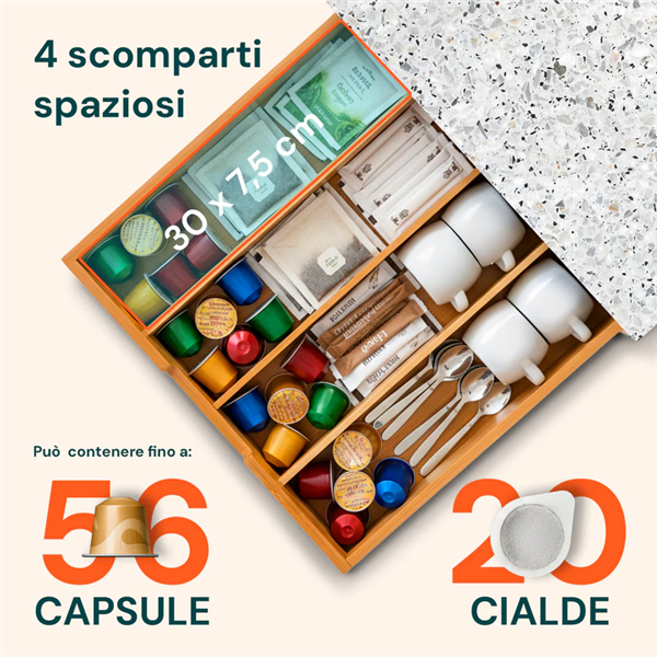 AVILIA PORTACAPSULE IN BAMBU GRANITO BIA 