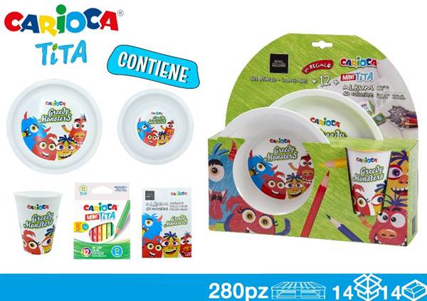 CARIOCA FOOD SET 3PZ C/ALBUM + COL TIT 