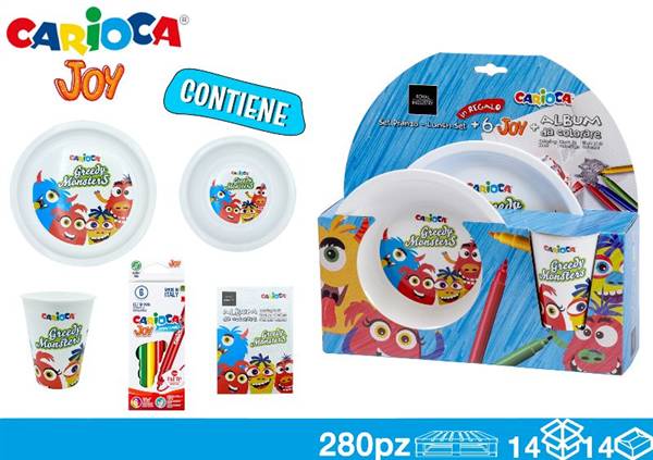 CARIOCA FOOD SET 3PZ C/ALBUM + COL JOY 
