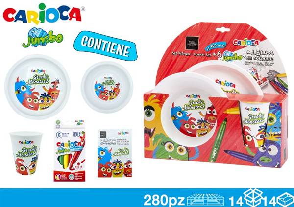 CARIOCA FOOD SET 3PZ C/ALBUM + COL JUM 