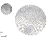 DUE ESSE TOVAGLIETTA TONDA 38CM SILVER FORATA