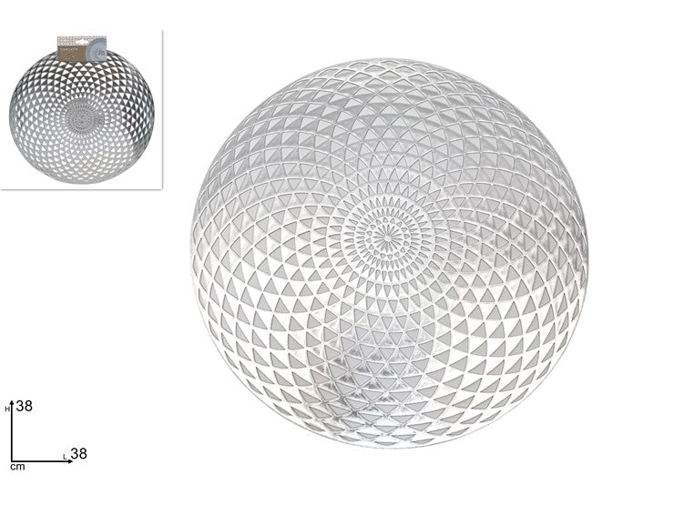 DUE ESSE TOVAGLIETTA TONDA 38CM SILVER FORATA