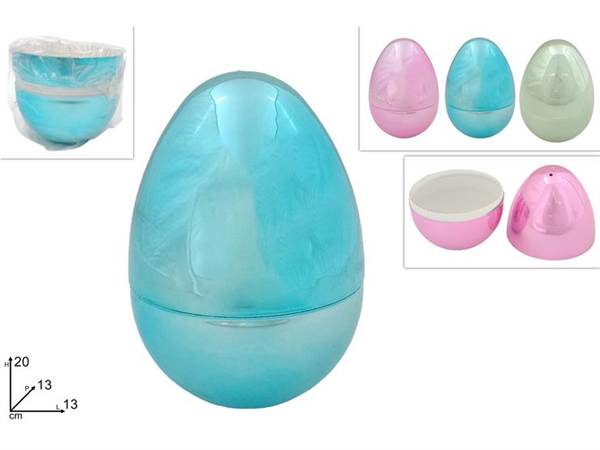 DUE ESSE UOVA PLASTICA 20CM LUDICO 3COL